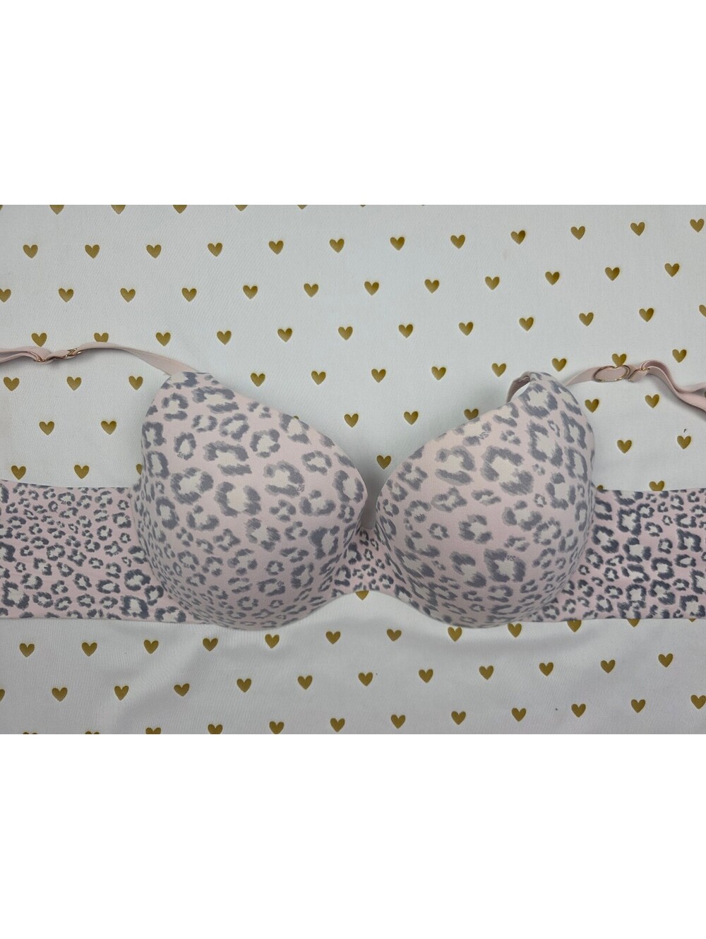 Victorias Secret Leopard Cheetah Wireless Bra INCREDIBLE Perfect Shape 34D